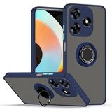 Pilanix Tecno Spark 10 Pro Kılıf Kamera Korumalı Yüzüklü Manyetik Standlı Arkası Buzlu Iring Kapak - Lacivert