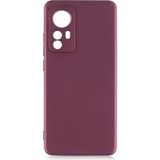 Pilanix Xiaomi 12 Kılıf Ultra İnce Mat Silikon Bordo
