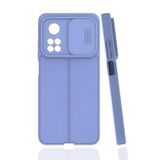 Pilanix Xiaomi Mi 10T Kılıf Deri Desenli Kamera Korumalı Sürgülü Niss Silikon Mor