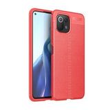 Pilanix Xiaomi Mi 11 Lite Kılıf Deri Desenli Lux Niss Silikon Kırmızı