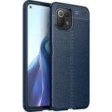 Pilanix Xiaomi Mi 11 Lite Kılıf Deri Desenli Lux Niss Silikon Lacivert