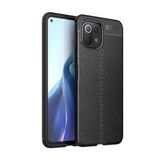 Pilanix Xiaomi Mi 11 Lite Kılıf Deri Desenli Lux Niss Silikon Siyah
