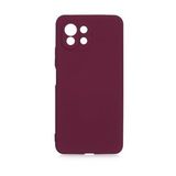 Pilanix Xiaomi Mi 11 Lite Kılıf Kamera Korumalı İçi Süet Mara Lansman Silikon Bordo