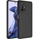 Pilanix Xiaomi Mi 11T Pro Kılıf Içi Süet Renkli Mara Lansman Silikon - Siyah