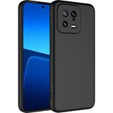Pilanix Xiaomi Mi 13 Kılıf Kamera Korumalı Renkli Içi Süet Mara Lansman Silikon - Siyah