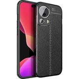 Pilanix Xiaomi Mi 13 Lite Kılıf Deri Desenli Lux Niss Silikon - Siyah - Xiaomi 13 Lite