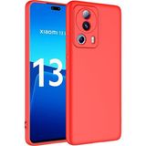 Pilanix Xiaomi Mi 13 Lite Kılıf Içi Süet Kamera Korumalı Lansman Silikon - Kırmızı - Xiaomi 13 Lite