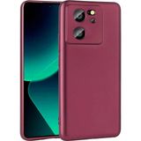 Pilanix Xiaomi Mi 13T Pro Kılıf Kamera Korumalı Ultra Ince Mat Silikon - Bordo