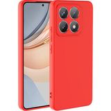 Pilanix Xiaomi Mi 14T Kılıf Kamera Korumalı Renkli Içi Süet Lansman Silikon - Kırmızı