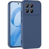 Pilanix Xiaomi Poco F8 Pro Kılıf Kamera Korumalı Mat Içi Süet Lansman Silikon - Lacivert