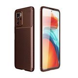 Pilanix Xiaomi Poco X3 GT Kılıf Karbon Desenli Lux Negro Sililkon Kahverengi