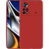 Pilanix Xiaomi Poco X4 Pro 5G Kılıf Ultra İnce Mat Silikon Kırmızı