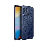 Pilanix Xiaomi Redmi 10C Kılıf Deri Desenli Lux Niss Silikon Lacivert