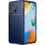 Pilanix Xiaomi Redmi 10C Kılıf Karbon Desenli Lux Negro Silikon - Lacivert