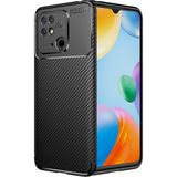 Pilanix Xiaomi Redmi 10C Kılıf Karbon Desenli Lux Negro Silikon - Siyah