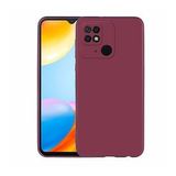 Pilanix Xiaomi Redmi 10C Kılıf Ultra İnce Mat Silikon Bordo