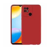 Pilanix Xiaomi Redmi 10C Kılıf Ultra İnce Mat Silikon Kırmızı