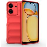 Pilanix Xiaomi Redmi 13C Kılıf Oyuklu Kamera Korumalı Lux Etnik Silikon - Kırmızı