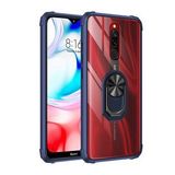 Pilanix Xiaomi Redmi 8A Kılıf Silikon Kenarlı Renkli Mayetik Yüzüklü Mola Kapak Lacivert
