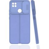Pilanix Xiaomi Redmi 9C Kılıf Deri Desenli Kamera Korumalı Sürgülü Niss Silikon Mor