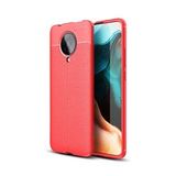 Pilanix Xiaomi Redmi K30 Pro Kılıf Deri Desenli Lux Niss Silikon Kırmızı