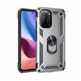 Pilanix Xiaomi Redmi K40 Kılıf Ultra Korumalı Yüzüklü Manyetik Vega Kapak Gri