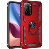 Pilanix Xiaomi Redmi K40 Kılıf Ultra Korumalı Yüzüklü Manyetik Vega Kapak Kırmızı