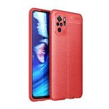 Pilanix Xiaomi Redmi Note 10 Kılıf Deri Desenli Lux Niss Silikon Kırmızı