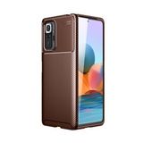 Pilanix Xiaomi Redmi Note 10 Pro Kılıf Karbon Desenli Lux Negro Silikon Kahverengi