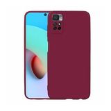 Pilanix Xiaomi Redmi Note 11 Pro Kılıf Kamera Korumalı İçi Süet Mara Lansman Silikon Bordo