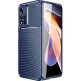 Pilanix Xiaomi Redmi Note 11 Pro Kılıf Karbon Desenli Lux Negro Silikon - Lacivert