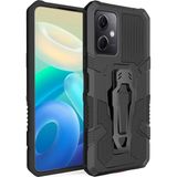 Pilanix Xiaomi Redmi Note 12 5g Kılıf Ultra Korumalı Manyetik Kemere Takmalı Standlı Klik Kapak - Siyah