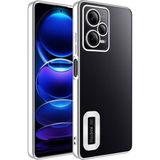 Pilanix Xiaomi Redmi Note 12 Pro 5g Kılıf Renkli Kenarlı Parlak Logo Açık Şeffaf Omega Silikon - Gri