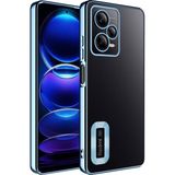 Pilanix Xiaomi Redmi Note 12 Pro 5g Kılıf Renkli Kenarlı Parlak Logo Açık Şeffaf Omega Silikon - Mavi
