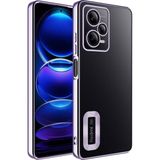 Pilanix Xiaomi Redmi Note 12 Pro 5g Kılıf Renkli Kenarlı Parlak Logo Açık Şeffaf Omega Silikon - Mor