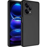 Pilanix Xiaomi Redmi Note 12 Pro Plus 5g Kılıf Içi Süet Renkli Mara Lansman Silikon - Siyah