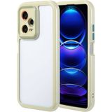 Pilanix Xiaomi Redmi Note 12 Pro Plus 5g Kılıf Renkli Silikon Kenarlı Arkası Şeffaf Kamera Korumalı Vitamin Kapak - Gold