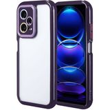 Pilanix Xiaomi Redmi Note 12 Pro Plus 5g Kılıf Renkli Silikon Kenarlı Arkası Şeffaf Kamera Korumalı Vitamin Kapak - Mor