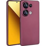 Pilanix Xiaomi Redmi Note 13 Pro 4g Kılıf Kamera Korumalı Ince Mat Silikon - Bordo