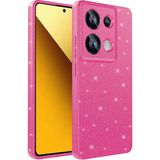 Pilanix Xiaomi Redmi Note 13 Pro 4g Kılıf Kamera Korumalı Simli Parlak Koton Silikon - Fuşya