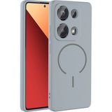 Pilanix Xiaomi Redmi Note 13 Pro 4g Kılıf Magsafeli Kamera Korumalı Içi Süet Meta Silikon - Gri