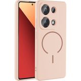 Pilanix Xiaomi Redmi Note 13 Pro 4g Kılıf Magsafeli Kamera Korumalı Içi Süet Meta Silikon - Pembe