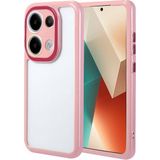 Pilanix Xiaomi Redmi Note 13 Pro 4g Kılıf Renkli Silikon Kenarlı Arkası Şeffaf Kamera Korumalı Vitamin Kapak - Pembe