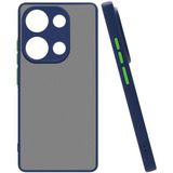 Pilanix Xiaomi Redmi Note 13 Pro 4g Kılıf Silikon Kenarlı Kamera Korumalı Buzlu Hux Kapak - Lacivert - Redmi Note13 pro 4G