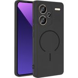 Pilanix Xiaomi Redmi Note 13 Pro Plus 5g Kılıf Magsafeli Kamera Korumalı Içi Süet Meta Silikon - Siyah