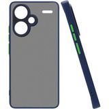 Pilanix Xiaomi Redmi Note 13 Pro Plus Kılıf Renkli Kenarlı Kamera Korumalı Buzlu Hux Kapak - Lacivert