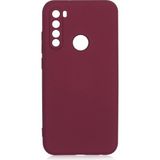 Pilanix Xiaomi Redmi Note 8 Kılıf Kamera Korumalı İçi Süet Mara Lansman Silikon Bordo