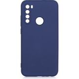Pilanix Xiaomi Redmi Note 8 Kılıf Kamera Korumalı İçi Süet Mara Lansman Silikon Lacivert
