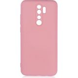 Pilanix Xiaomi Redmi Note 8 Pro Kılıf Kamera Korumalı İçi Süet Mara Lansman Silikon Pembe