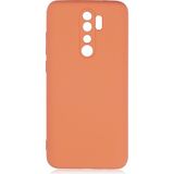 Pilanix Xiaomi Redmi Note 8 Pro Kılıf Kamera Korumalı İçi Süet Mara Lansman Silikon Turuncu